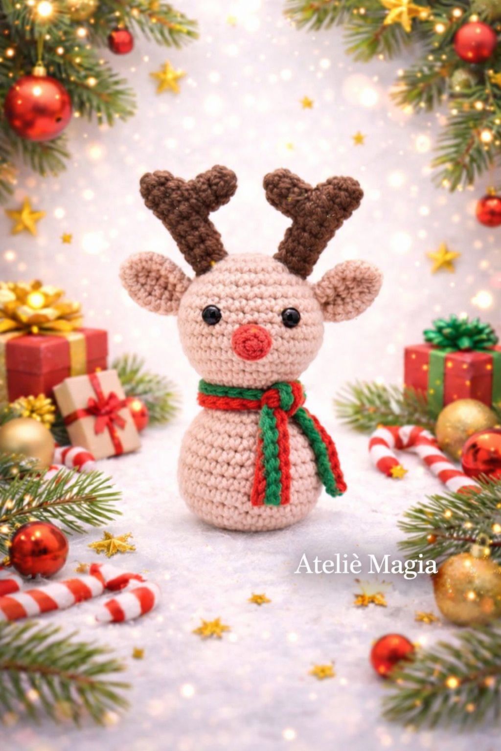 VR-SP - Boneco de Rena de Natal - (Colorido)