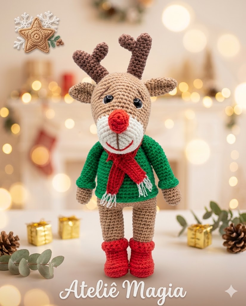 VR-SP - Rena de Natal de Crochê